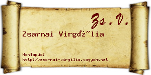 Zsarnai Virgília névjegykártya